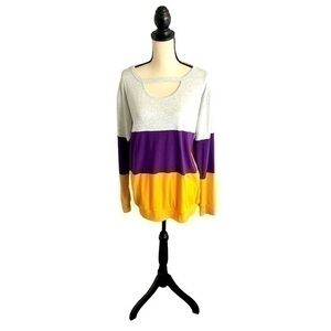 Colorblock Long Sleeved Top Size Large